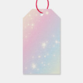 Whimsical Sakura Cherry Blossom Tree Baby Dusche Geschenkanhänger (Rückseite)