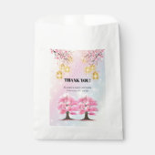 Whimsical Sakura Cherry Blossom Tree Baby Dusche Geschenktütchen (Vorderseite)