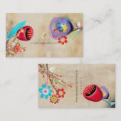 Whimsical Sakura Designer Layered Visitenkarte (Vorne/Hinten)