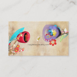 Whimsical Sakura Designer Layered Visitenkarte