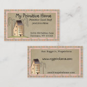 Whimsical Saltbox House Business Card Visitenkarte (Vorne/Hinten)