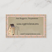 Whimsical Saltbox House Business Card Visitenkarte (Rückseite)