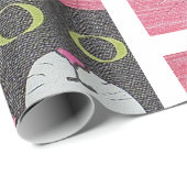 Whimsical Sam Cat Portrait Wrapping Paper Geschenkpapier (Rolleneckpunkt)