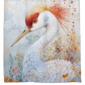 Whimsical Sandhill Crane Duschvorhang (Vorderseite)