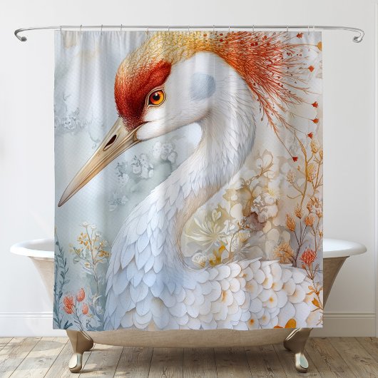 Whimsical Sandhill Crane Duschvorhang