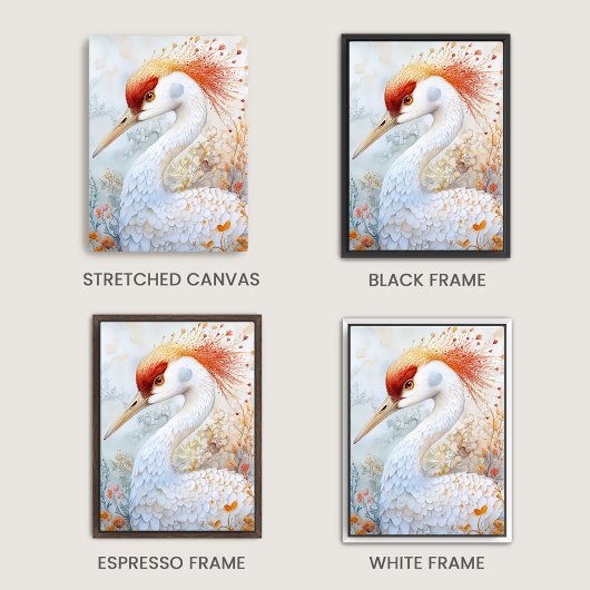 Whimsical Sandhill Crane Leinwanddruck