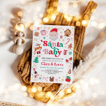Whimsical Santa Baby Christmas Girl Baby Dusche<br><div class="desc">Unsere Einladung ist dazu gedacht, das Wunder dieser besonderen Zeit zu erfassen, und ist ideal, um die bevorstehende Ankunft Ihres Kleinen zu begehen. Es ist nicht nur eine Einladung, es ist ein wertvolles Mmento für die Zukunft, das den Rahmen für ein Fest bietet, das von Zuneigung, Freude und bezaubernden Erinnerungen...</div>