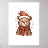 Whimsical Santa Bar mit rotem Scarf Poster (Vorne)