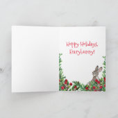 Whimsical Santa Bunny Rabbit Weihnachten Vintag (Innenseite)