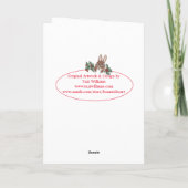 Whimsical Santa Bunny Rabbit Weihnachten Vintag (Rückseite)