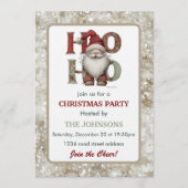 Whimsical Santa Christmas Party Invitation  Einladung (Vorderseite)