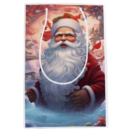 Whimsical Santa Claus 1 Mittlere Geschenktüte