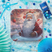 Whimsical Santa Claus 1 Pappteller (Party)