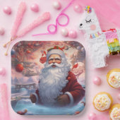 Whimsical Santa Claus 1 Pappteller (Party)