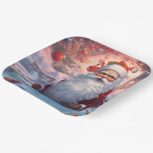 Whimsical Santa Claus 1 Pappteller (Gewinkelt)