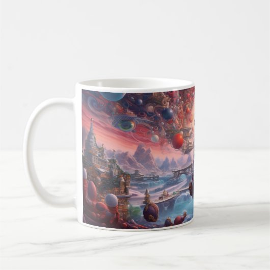 Whimsical Santa Claus 1 Tasse (Links)