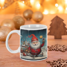 Whimsical Santa Claus 2 Tasse