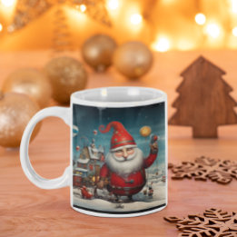 Whimsical Santa Claus 2 Tasse