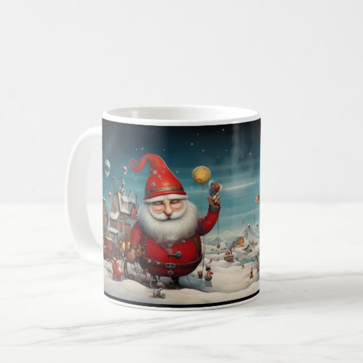 Whimsical Santa Claus 2 Tasse (Vorderseite Links)