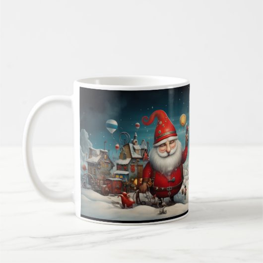 Whimsical Santa Claus 2 Tasse (Links)