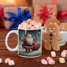 Whimsical Santa Claus 3 Tasse