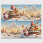 Whimsical Santa Claus 4 Geschenkpapier (Flach)