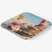 Whimsical Santa Claus 4 Pappteller (Gewinkelt)