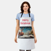 Whimsical Santa Claus 4 Schürze (Getragen)
