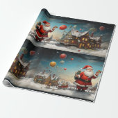 Whimsical Santa Claus 5 Geschenkpapier (Ungerollt)