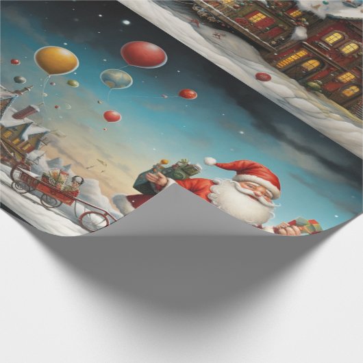 Whimsical Santa Claus 5 Geschenkpapier (Ecke)