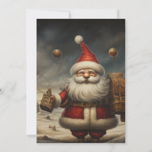 Whimsical Santa Claus 7 Feiertagskarte