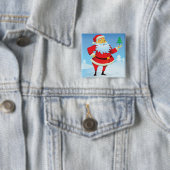 Whimsical Santa Claus mit Mini Weihnachtsbaum Button (Beispiel)