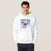 Whimsical Santa Claus mit Mini Weihnachtsbaum Hoodie (Vorne ganz)