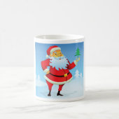 Whimsical Santa Claus mit Mini Weihnachtsbaum Kaffeetasse (Mittel)