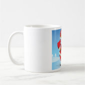 Whimsical Santa Claus mit Mini Weihnachtsbaum Kaffeetasse (Links)