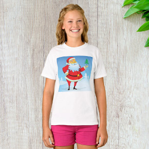 Whimsical Santa Claus mit Mini Weihnachtsbaum T-Shirt