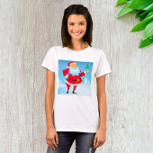 Whimsical Santa Claus mit Mini Weihnachtsbaum T-Shirt