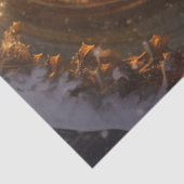 Whimsical Santa Claus vor der Tür Seidenpapier (Ausschnitt)