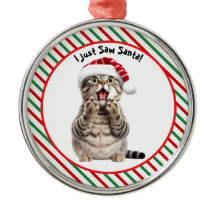 Whimsical Santa Kitty Niedlich Funny Funny Christm