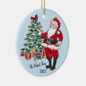 Whimsical Santa Ornament mit Weihnachtsbaum (Rechts)
