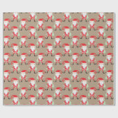 Whimsical Santa Pattern Geschenkpapier (Flach)