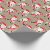Whimsical Santa Pattern Geschenkpapier (Ecke)