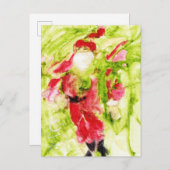 Whimsical Santa Postcard Postkarte (Vorne/Hinten)