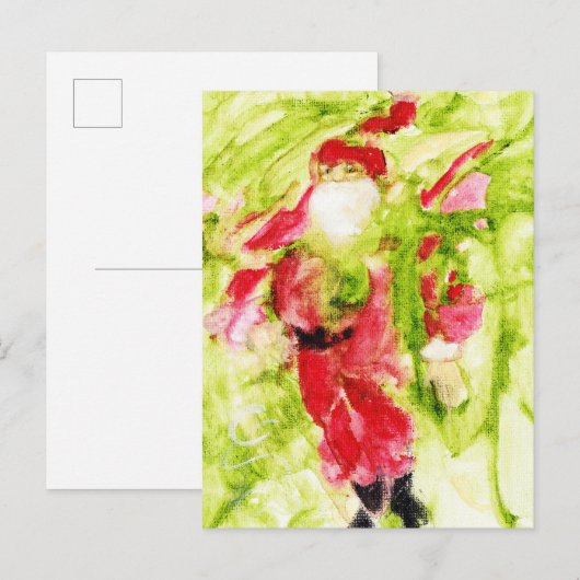 Whimsical Santa Postcard Postkarte (Vorne/Hinten)
