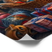 Whimsical Santa Poster (Ecke)