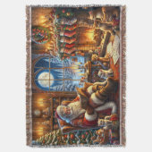 Whimsical Santa Throw Blanket Decke (Vorderseite Vertikal)