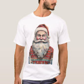 Whimsical Santa Wassercolor T-Shirt (Vorderseite)