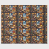 Whimsical Santa Wrapping Paper Geschenkpapier (Flach)