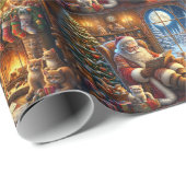 Whimsical Santa Wrapping Paper Geschenkpapier (Rolleneckpunkt)