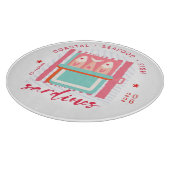 Whimsical Sardines Coastal Beach Pink Schneidebrett (Ecke)